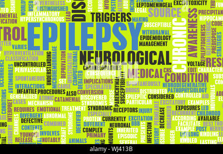 Epilepsie-Konzept und epileptischen Anfall als Störung Stockfoto