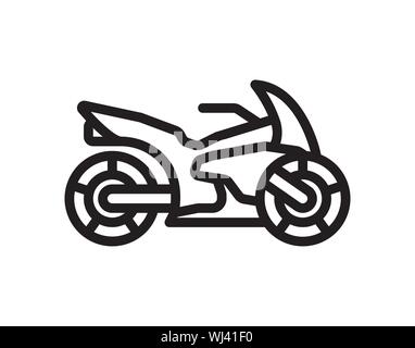 Sport Bike - Symbol Vektor, Illustration logo Schablone im trendigen Stil. Kann für viele Zwecke verwendet werden. Stock Vektor