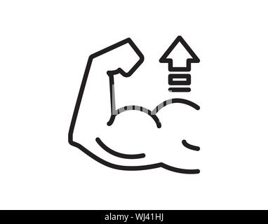 Starke Muskeln Symbol. Vektor Stock Vektor