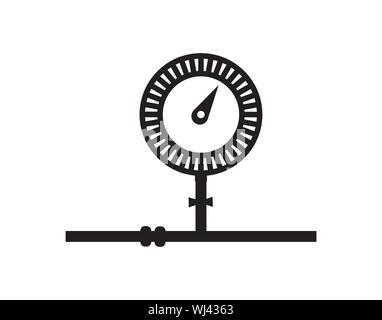 Wasserrohr Pressure Meter Vektor Bild Stock Vektor