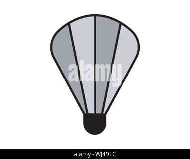 Shuttlecock Icon Vektor, Badminton Sports Equipment Illustration Stock Vektor