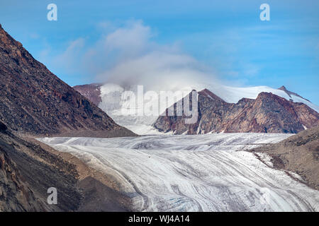 Eiszeit in Sam Ford Fjord auf Baffin Island in Nunavut, Kanada. Stockfoto