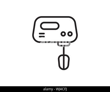 Symbol für elektrischen Handmixer in minimaler Umrissform Stock Vektor