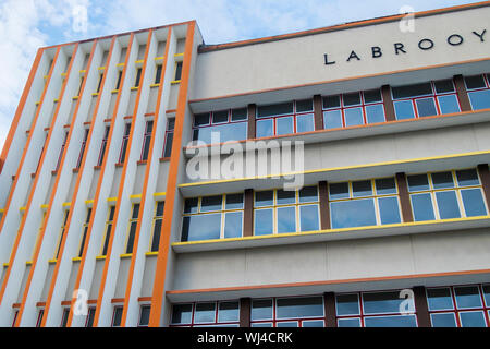 Des Midcentury modernes Gebäude in Ipoh, Malaysia. Stockfoto