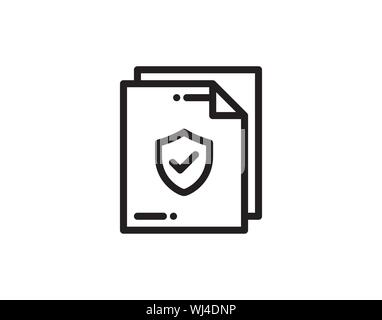 Versicherung Symbol Flat Style Vector Illustration. Stock Vektor