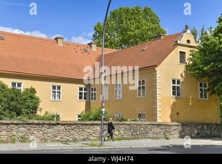 Anzeigen, Architektur, Außen, Draußen, Draußen, Außen, Hof, Berlin, Dahlem, Dahlemer, Deutschland, Domäne Dahlem, Domäne Dahlem, Gebäude, Bui Stockfoto