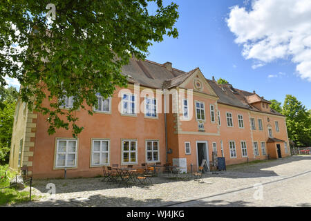 Anzeigen, Architektur, Außen, Draußen, Draußen, Außen, Hof, Berlin, Dahlem, Dahlemer, Deutschland, Domäne Dahlem, Domäne Dahlem, Gebäude, Bui Stockfoto