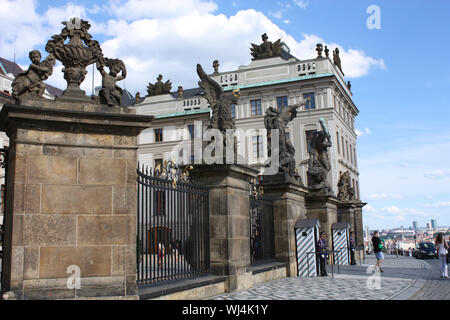 Matthias Tor zum Hradschin Königliches Schloss in Prag, Tschechische Republik Stockfoto