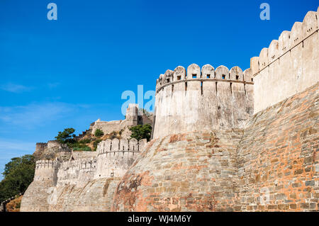 Kumbhalgarh fort, Rajasthan, Indien. Kumbhalgarh ist ein mewar Festung in der rajsamand Staat im Westen Indiens und ist in der ganzen Welt bekannt Stockfoto