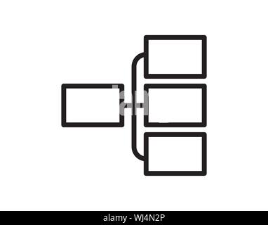 Flussdiagramm Diagramm Prozessstruktur Symbol Vektor Stock Vektor