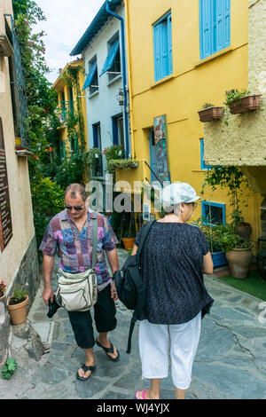 Collioure ist eine Gemeinde im südlichen französischen Departement Pyrénées-orientales. Stockfoto