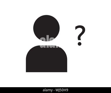 Unbekanntes Benutzersymbol mit isoliertem Fragezeichen Stock Vektor