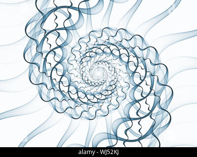 Serie pure Geometrie. Hintergrund der isolierten Spirale Elemente für Ihr Design muss zum Thema Wirtschaft, Wissenschaft und Technologie Stockfoto