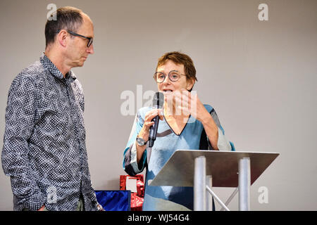 Nicci Gerrard und Sean French (Nicci French) an der NAWGFest 2019 Gala Dinner Stockfoto