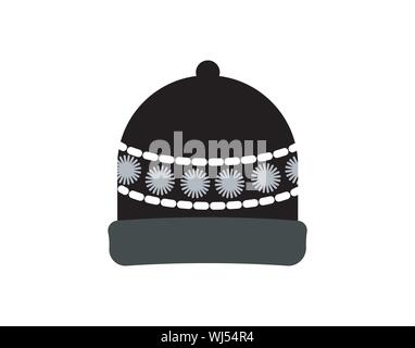 Beanie-Wintermütze für Mode und Kleidung für kaltes Wetter Stock Vektor