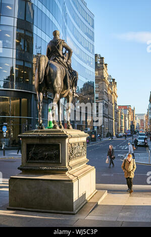 Statue des Herzogs von Wellington in Glasgow, UK Stockfoto