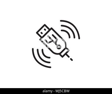 USB-Stecker Symbol. Igh Qualität Logo für Web site Design, mobile Apps. Vector Abbildung auf einem weißen Hintergrund. Stock Vektor