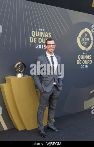 Lissabon, Portugal. 02 Sep, 2019. September 02, 2019. Lissabon, Portugal. Portugal kanutin Fernando Pimenta während der quinas de Ouro Awards 2019 Credit: Alexandre de Sousa/Alamy leben Nachrichten Stockfoto