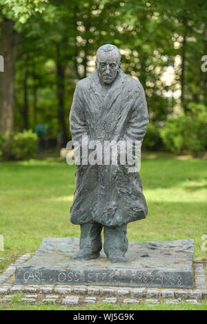 Berlin, Denkmal, bronze, Bronze Figur aus Bronze, Bronze gießen, Bronzeguss, Carl-von-Ossietzky-Medaille, Denkmal, Deutschland, Ossietzkydenkmal, Ossietzkystra Stockfoto