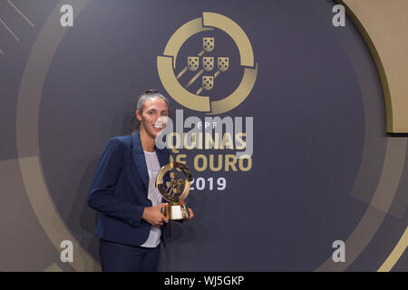 Lissabon, Portugal. 02 Sep, 2019. September 02, 2019. Lissabon, Portugal. Benfica Futsal player FIfo während der quinas de Ouro Awards 2019 Credit: Alexandre de Sousa/Alamy leben Nachrichten Stockfoto