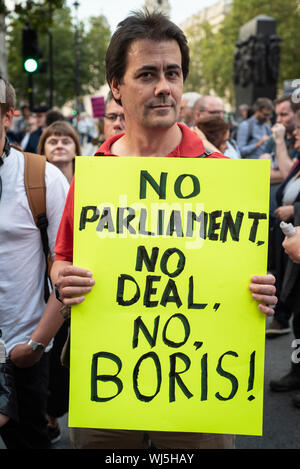 Anti Brexit protest London August 2019 Stockfoto