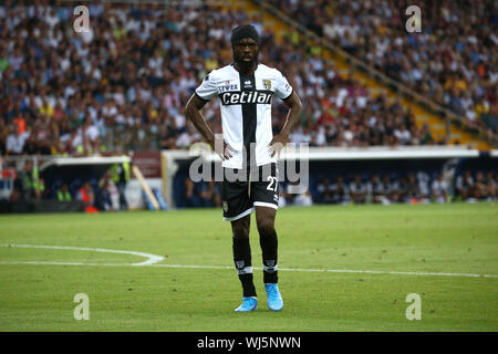 Parma, Italien. 24. August 2019. Italienische Serie A Parma Calcio vs FC Juventus. Gervinho von Parma Calcio. Stockfoto