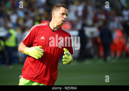 Parma, Italien. 24. August 2019. Italienische Serie A Parma Calcio vs FC Juventus. Wojciech Szczesny von Juventus Turin. Stockfoto