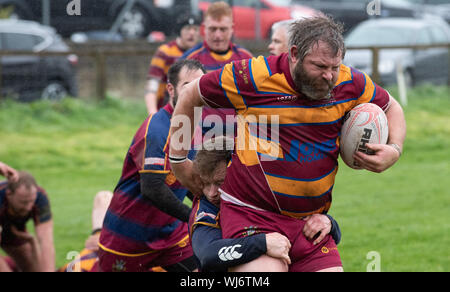 Die Teilnahme an Spielen Rugby, Clitheroe, Lancashire. Stockfoto