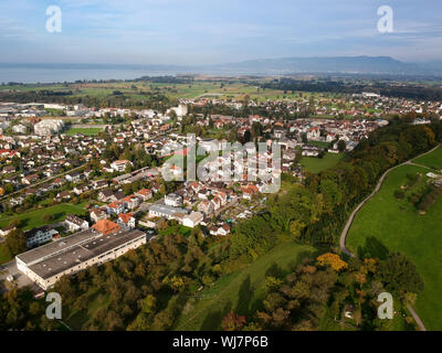 Rheineck Luftbild Stockfoto