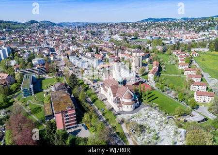 Luftaufnahme St.Gallen Neudorf Stockfoto