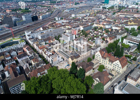 Luftbild Industriequartier Zürich Stockfoto