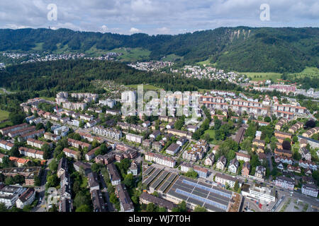 Luftaufnahme Zürich Wollishofen Stockfoto