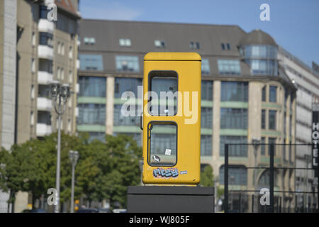 Berlin, Denkmal, Deutsche Telekom, Deutschland, Gelb, Gelb, Gelb, Gelb, Leipziger Straße, Leipziger Straße, Mitte, Basis, rufen Sie, Telefon, Stockfoto