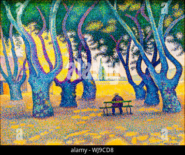 Paul Signac, Place des Lices, St. Tropez, postimpressionistische Landschaftsmalerei, 1893 Stockfoto