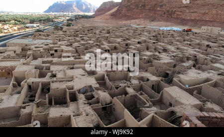 Überreste der antiken Stadt Al-'Ula in der Nähe Madain Saleh in Saudi-Arabien (KSA). Stockfoto