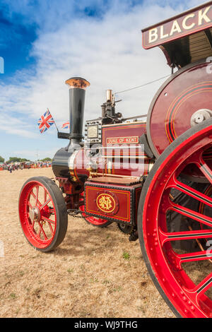 Ein 1914 Burrell Zugmaschine "Duke of Kent' an der 2018 Low Ham Steam Rally, Somerset, England, Großbritannien Stockfoto