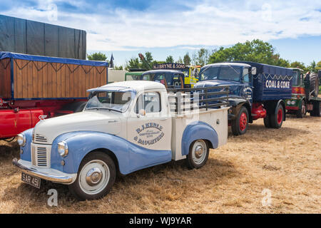 Eine restaurierte 1954 Austin A40 Pickup van Am 2018 Low Ham Steam Rally, Somerset, England, Großbritannien Stockfoto