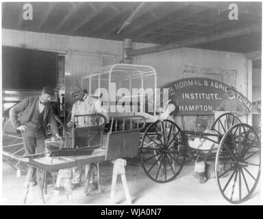 Hampton Institut, Va., 1899 - Klassenzimmer Szenen - Malerei Kutschen Stockfoto