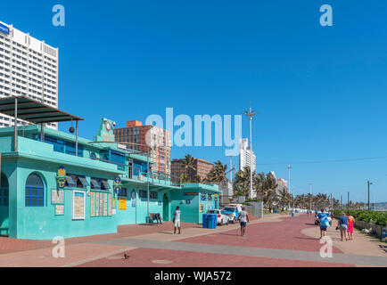Untere Marine Parade entlang Addington Beach, South Beach, Durban, KwaZulu-Natal, Südafrika Stockfoto