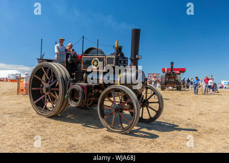 Ein 1912 McClaren Traction Engine 2018 Low Ham Steam Rally, Somerset, England, Großbritannien Stockfoto