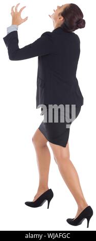 Wütend Geschäftsfrau gestikulieren Stockfoto