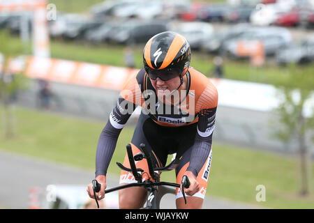 Sittard, Niederlande. 03 Sep, 2019. Sittard - 3-09-2019, Radfahren, Boels Damen Tour, proloog, Chantal Blaak während ihrer Zeit in Sittard Credit: Pro Schüsse/Alamy leben Nachrichten Stockfoto