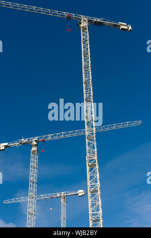 Turmdrehkrane, Southwark Street, London, SE1 Stockfoto