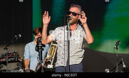 Die Nationalen spielen Austin City Limits Festival 5. Oktober 2018 Stockfoto