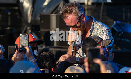 Die Nationalen spielen Austin City Limits Festival 5. Oktober 2018 Stockfoto