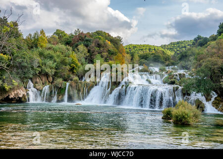 Nationalpark Krka Wasserfälle in Kroatien Stockfoto