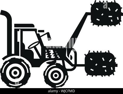 Heben farm Symbol Schlepper. Einfache Abbildung von lift Bauernhof Traktor vektor Symbol für Web Design auf weißem Hintergrund Stock Vektor