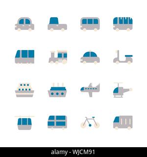 Transport Icon Set. Vector Illustration Stock Vektor