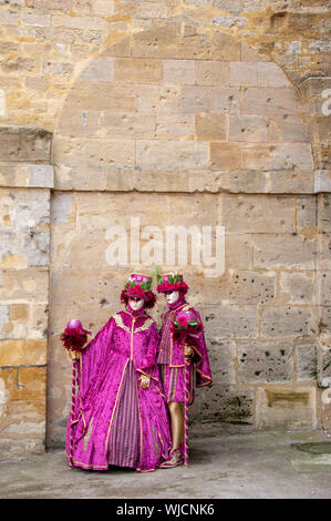 Venezianischen Karneval oder Karneval Vénetien in Longwy, Frankreich Stockfoto