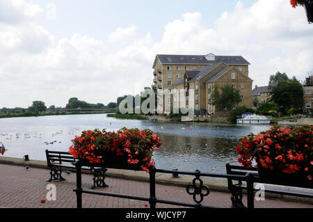 Anzeigen der Great Ouse Fluss, St Ives, Cambridgeshire Stockfoto